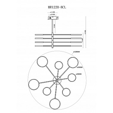 Потолочная люстра Eva MR1220-8CL