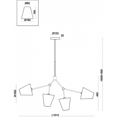 Потолочная люстра Hats FR5370CL-04B