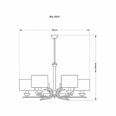 Подвесная люстра Kutek Mood Bolt BOL-ZW-6 (N)