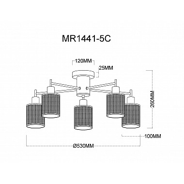 Потолочная люстра Solo MR1441-5C