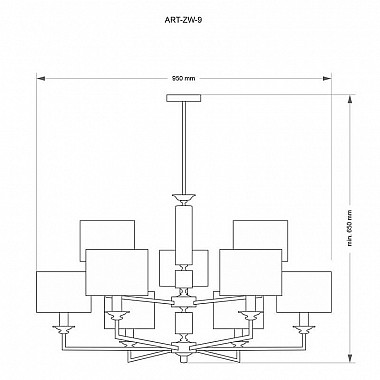 Подвесная люстра Kutek Mood Artu ART-ZW-9 (Z)