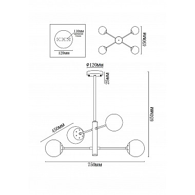 Потолочная люстра Solve MR1320-4P