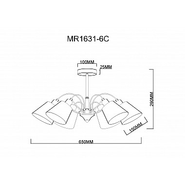 Потолочная люстра Amber MR1631-6C