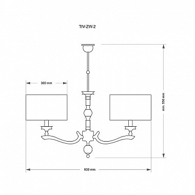 Подвесная люстра Kutek Mood Tivoli TIV-ZW-2 (N)