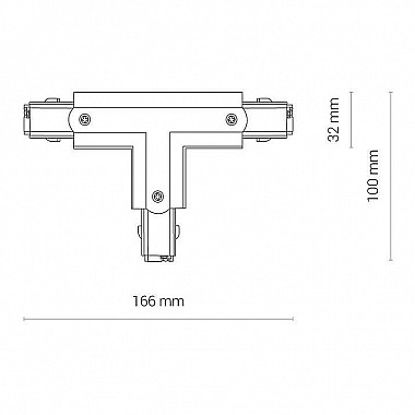 Коннектор T-образный левый 1 Nowodvorski Ctls Power 8244