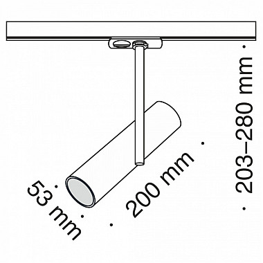 Трековый светильник Track lamps TR005-1-GU10-W