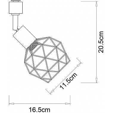 Трековый светильник Sospiro A6141PL-1GO