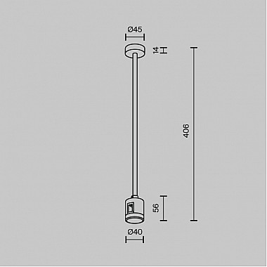 Крепление потолочное Accessories for tracks Flarity TRA158С-IPCL1-B