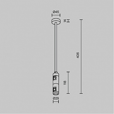 Крепление потолочное Accessories for tracks Flarity TRA158С-D1-BS