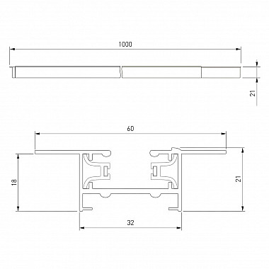 Шинопровод однофазные встраиваемый Elektrostandard Track Rail BK Recessed 85082/00 4690389178528