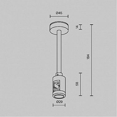 Крепление потолочное Accessories for tracks Flarity TRA156С-SL1-BS