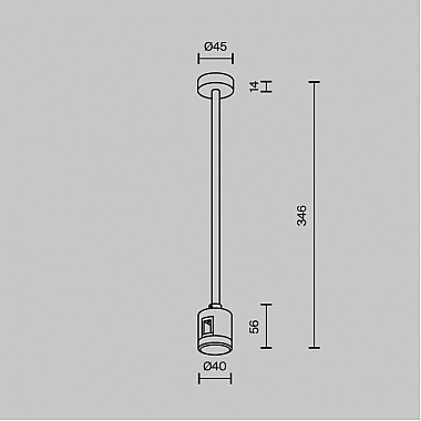 Крепление потолочное Accessories for tracks Flarity TRA158С-IPC1-BS