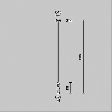 Крепление потолочное Accessories for tracks Flarity TRA159С-D1-BS