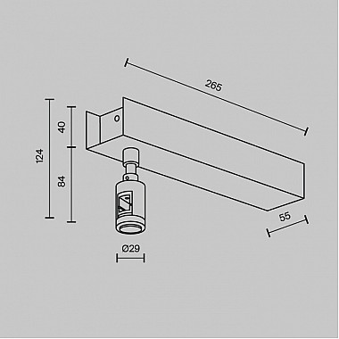 Основание потолочное Accessories for tracks Flarity TRA156С-BB1-BS