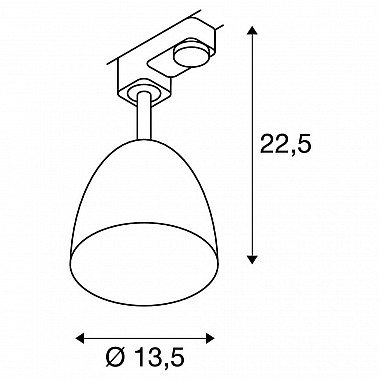 Трековый cветильник SLV 3Ph Para Cone 1002877