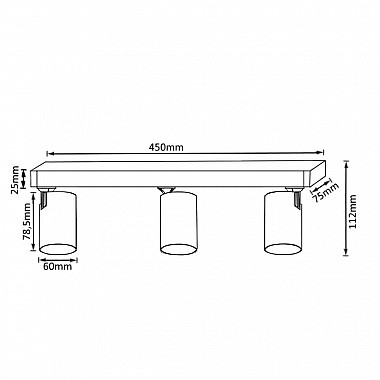 Спот Crystal Lux CLT 017CW3 L450 WH