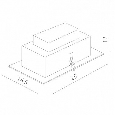 Точечный светильник Cardani Medio A5930PL-2WH