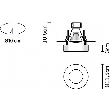 Точечный светильник Faretti D27F1535