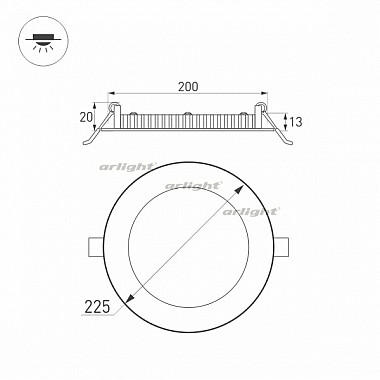 Точечный светильник DL EDGE 020118