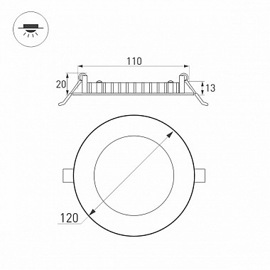 Точечный светильник DL EDGE 020105