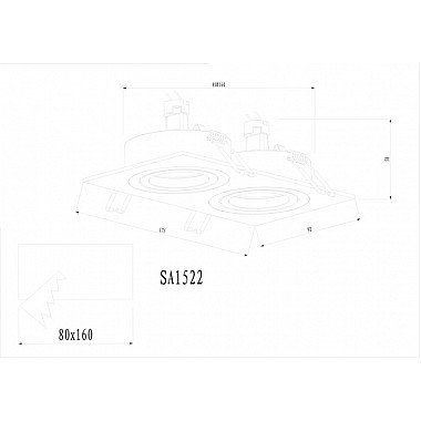 Точечный светильник SA1509 SA1522-BLACK