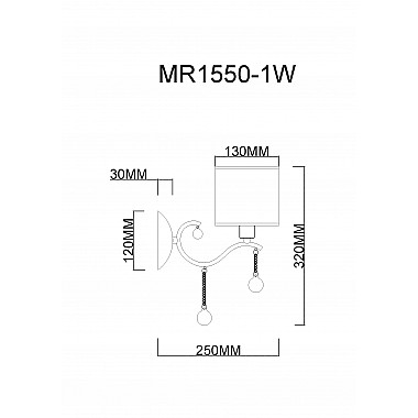 Бра Dante MR1550-1W