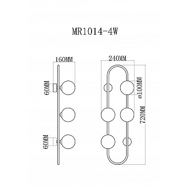 Бра Stacy MR1014-4W