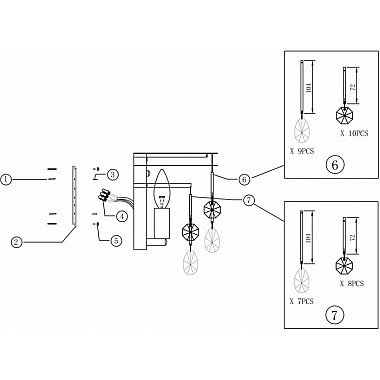 Бра Linn MOD091WL-01G