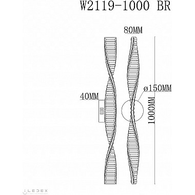 Бра Woodstock W2119-1000 BR