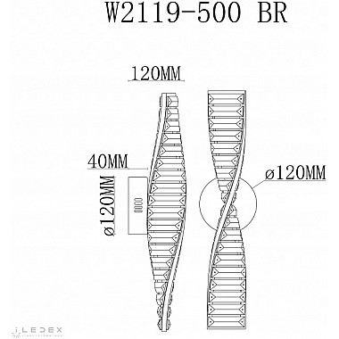 Бра Woodstock W2119-500 BR