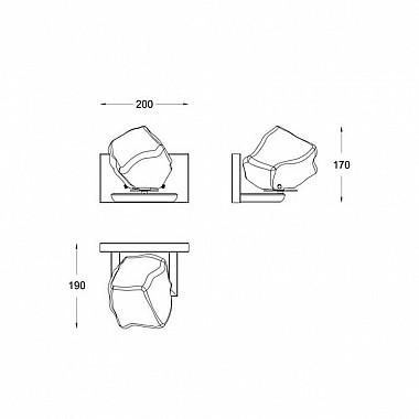 Бра Zumaline Rock W0488-01A-B5AC