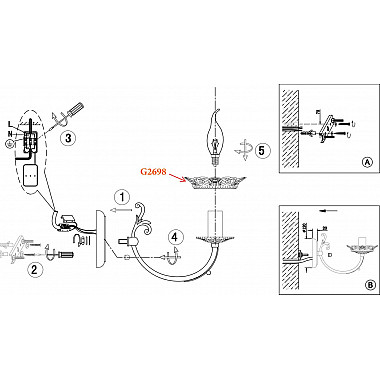 Бра Odeon Light Barra 2698/1W