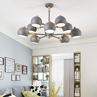 Люстра на штанге SVEN 6 lamps Grey