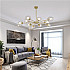 Люстра на штанге MARINE B 12 lamps Gold/Blue