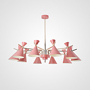 Люстра на штанге FRANKA D120 10 lamps Pink