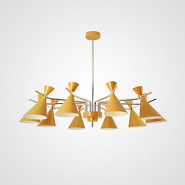 Люстра на штанге FRANKA D120 10 lamps Yellow