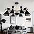 Люстра на штанге FRANKA D120 10 lamps Black