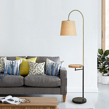 Торшер Jeff Floor Lamp in Antique Brass