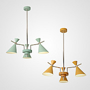 Люстра на штанге FRANKA D80 3 lamps Yellow