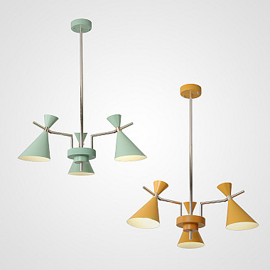 Люстра на штанге FRANKA D80 3 lamps Green