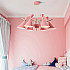 Люстра на штанге FRANKA D100 8 lamps Pink