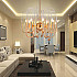 Люстра BRASS AND GLASS LOOP CHANDELIER D80