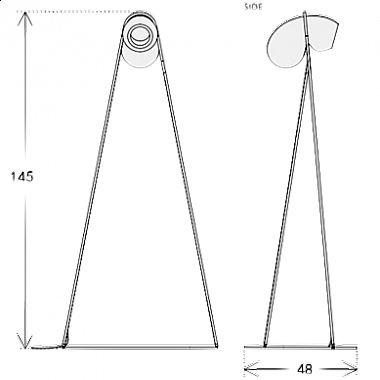 Торшер White glass trap floor lamp