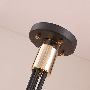 Люстра на штанге GRADE D105 3 lamps Gold/Black