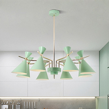 Люстра на штанге FRANKA D100 8 lamps Green