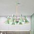 Люстра на штанге FRANKA D100 8 lamps Green