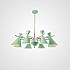 Люстра на штанге FRANKA D100 8 lamps Green