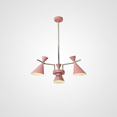 Люстра на штанге FRANKA D80 3 lamps Pink