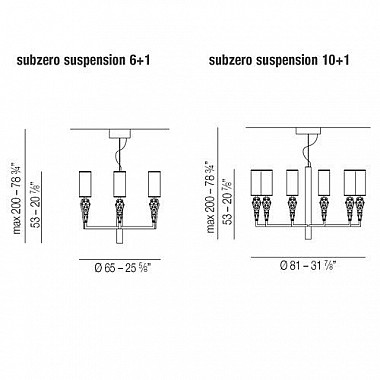 Люстра Axo Light Subzero SP SUBZ 10