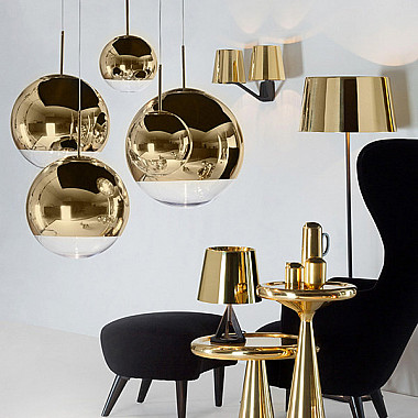 Светильник Mirror Ball Gold by Tom Dixon D25